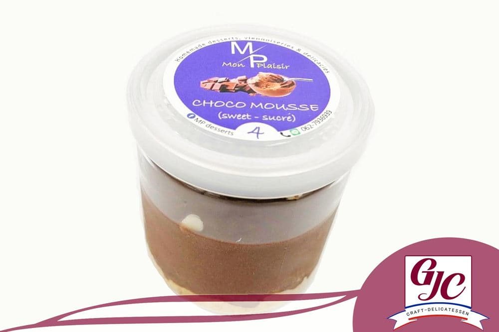 Mousse aux chocolat en verrine plastique