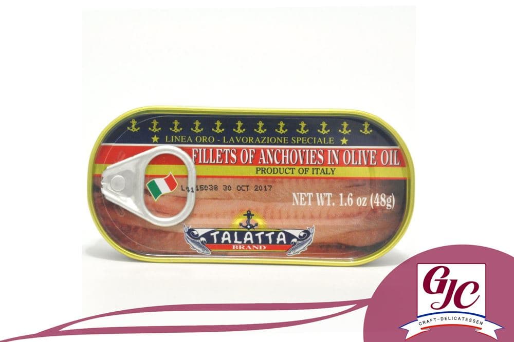 Filets d'anchois é l'huile d'olive