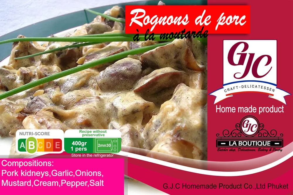 Rognons de porc é la moutarde